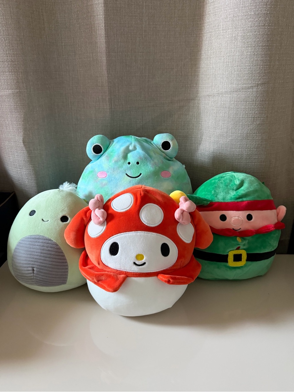 Squishmallows Orange, Green & Aqua Character Plush Bundle